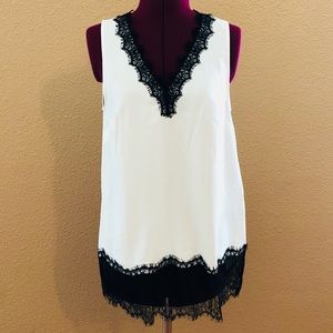 Micheal Kors Lace V Neck Top